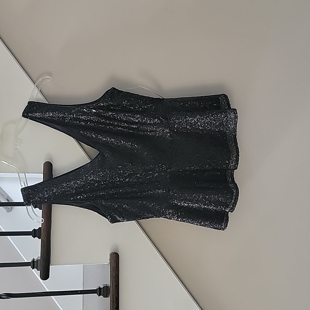 Sequin Black Top